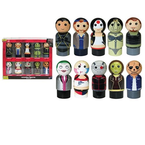 Suicide Squad Pin Mate Wooden Figure Set of 10 - Convention Exclusive